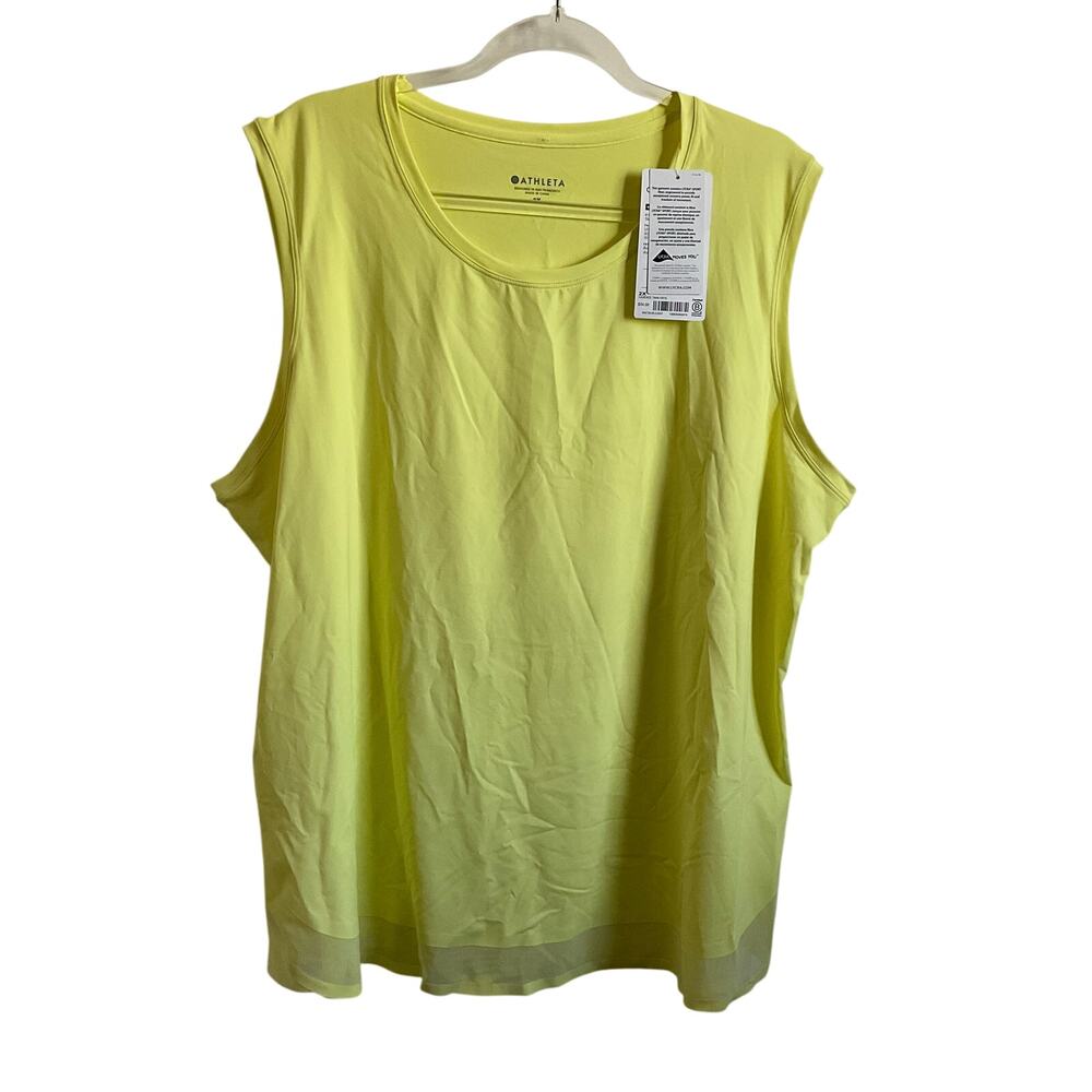 Athleta Bright Yellow Cadence Athletic Tank Top‎ - Size 2X - NEW